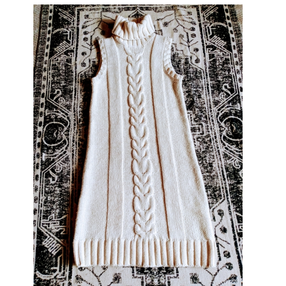 GAP Cable Knit Turtleneck Sweater Dress Sz…